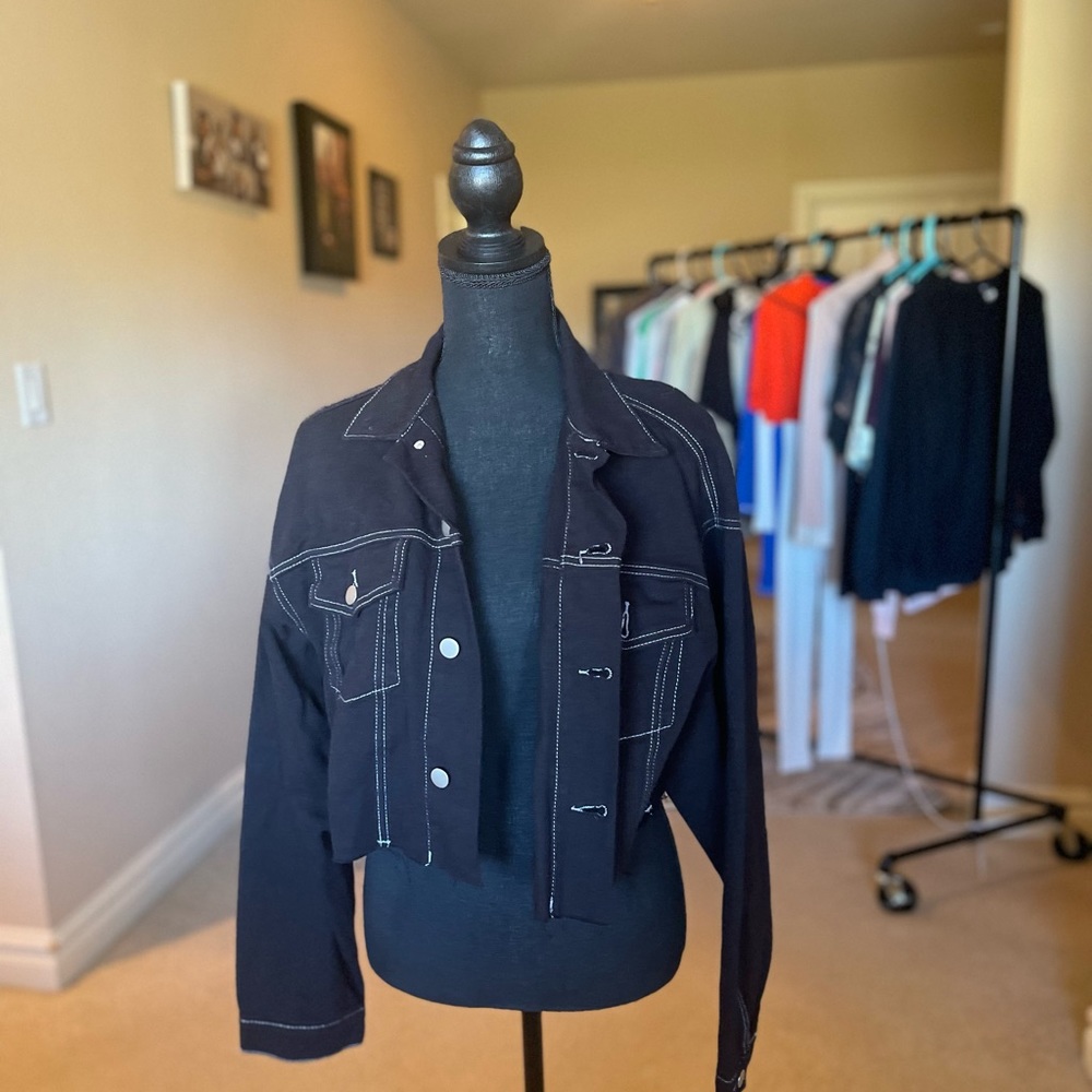 Cropped jean jacket